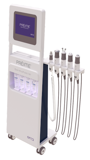 Complete Préime DermaFacial platform with its handpieces