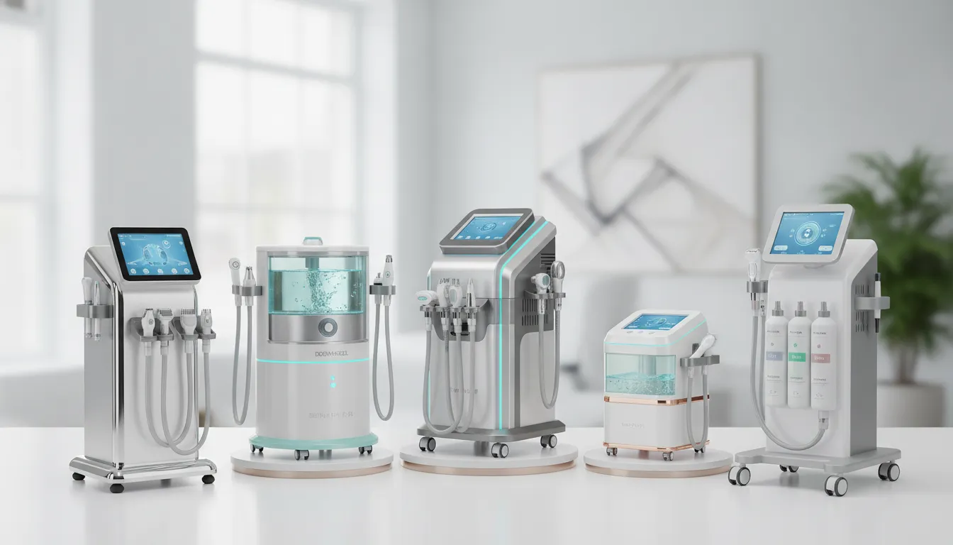 Comparing several professional hydradermabrasion machines to find the best model for your practice.